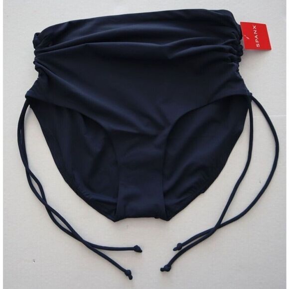 Spanx 50126R Women's Sz M Sunkissed Navy Adjustable High-Rise Swim Brief Bottoms - Picture 3 of 6